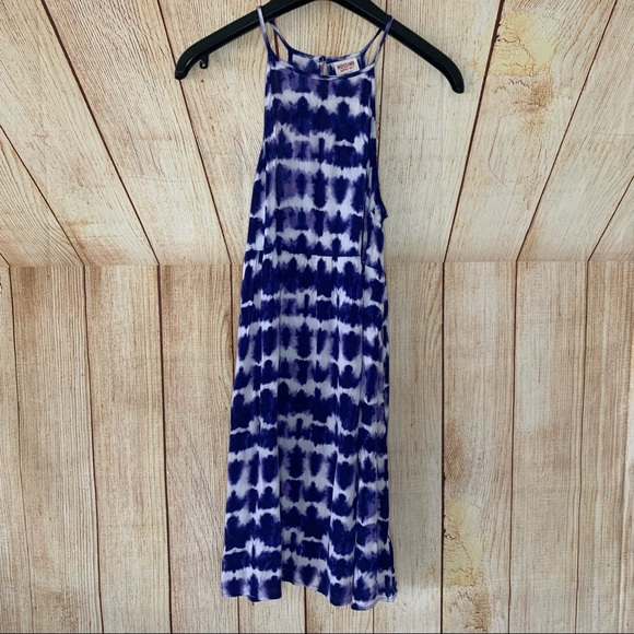 Mossimo Blue Tye Die Mini Summer Small Dress - Picture 3 of 10